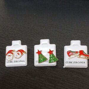 Festive Christmas Earrings Set